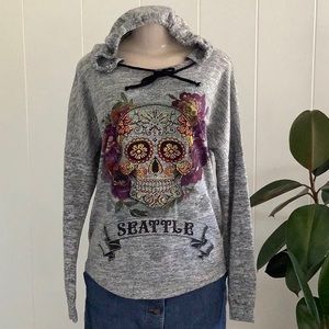 Sweet Gisele New York Hoodie Women's  Gray Size Small